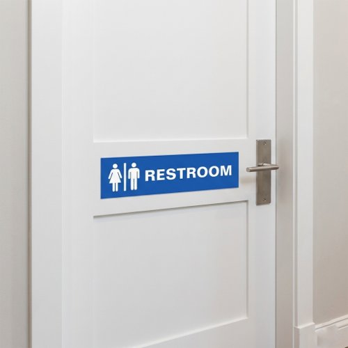 Modern Unisex Restroom Sign for Business Door Bumper Sticker