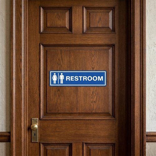 Modern Unisex Restroom Sign for Business Door Bumper Sticker
