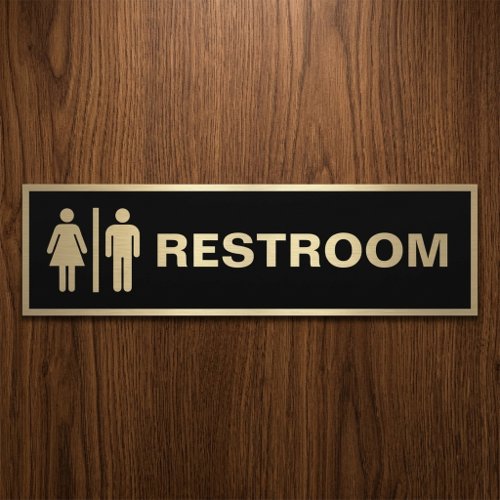 Modern Unisex Restroom Sign for Business Door Bumper Sticker