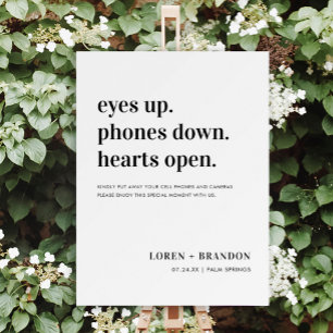 Modern Unplugged Ceremony Wedding Foam Board