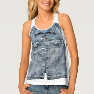 Modern unqiue idea jeans vest blue