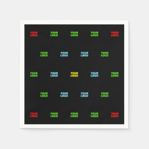 Modern Uploaded Logo or Image Pattern Template Napkins