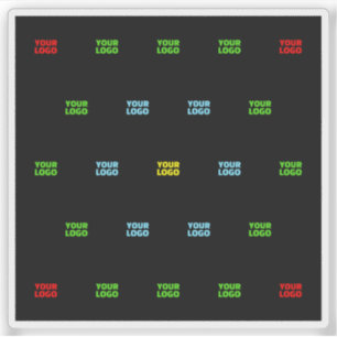 Modern Uploaded Logo or Image Pattern Template  Sticker