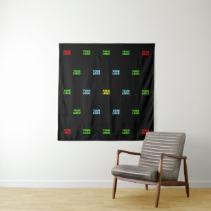 Modern Uploaded Logo or Image Pattern Template Tapestry