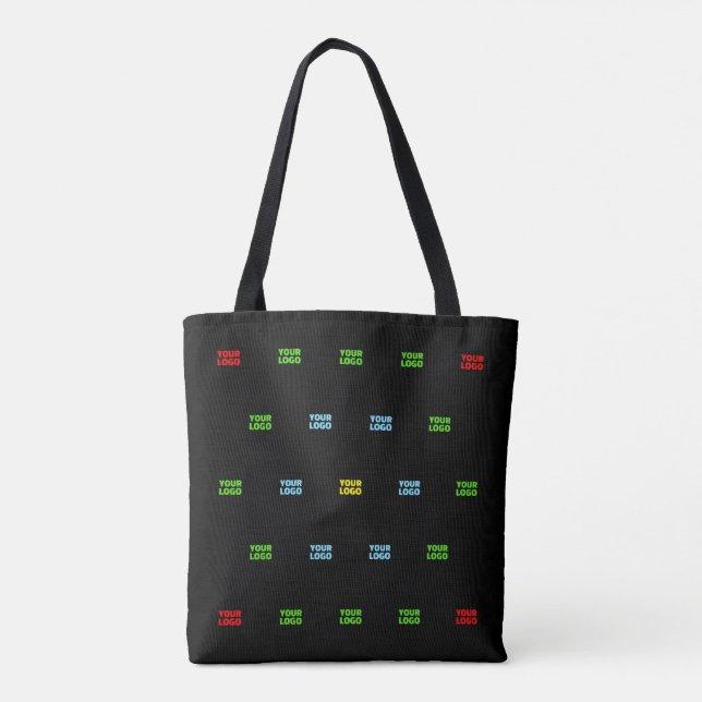 Modern Uploaded Logo or Image Pattern Template  Tote Bag (Back)
