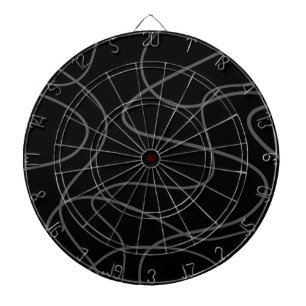 Modern, urban, abstract pattern. Curvy, wavy lines Dart Board