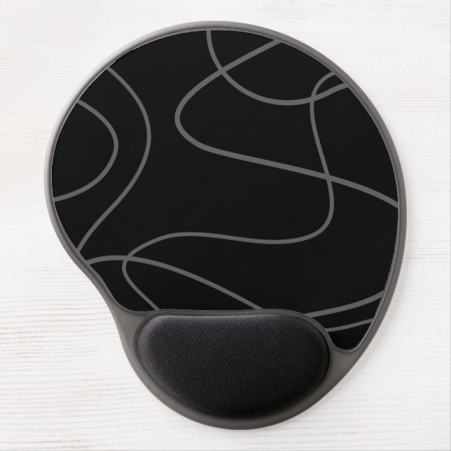 Modern, urban, abstract pattern. Curvy, wavy lines Gel Mouse Pad (Front)