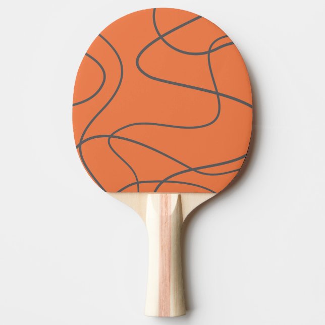 Modern, urban, abstract pattern. Curvy, wavy lines Ping Pong Paddle (Front)