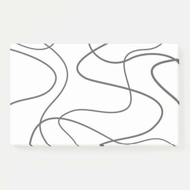 Modern, urban, abstract pattern. Curvy, wavy lines Post-it Notes (Front)
