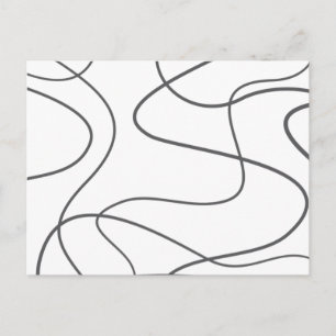 Modern, urban, abstract pattern. Curvy, wavy lines Postcard