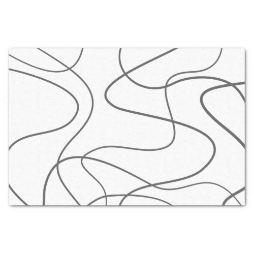 Modern urban abstract pattern Curvy wavy lines Tissue Paper