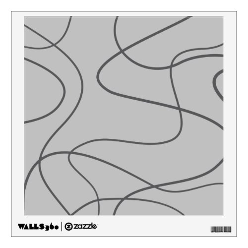 Modern urban abstract pattern Curvy wavy lines Wall Decal