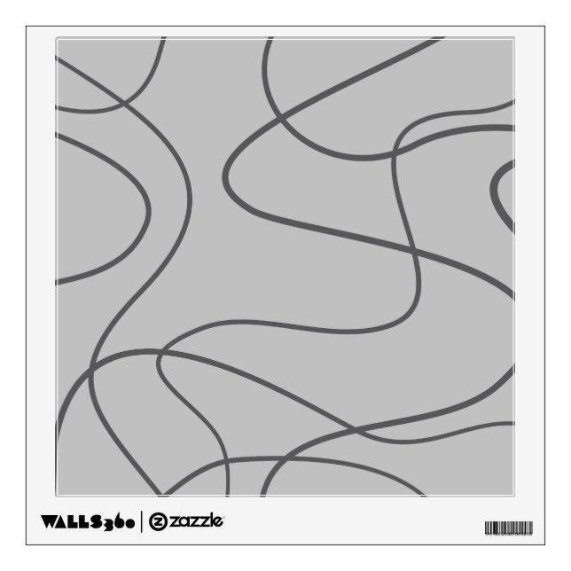 Modern, urban, abstract pattern. Curvy, wavy lines Wall Decal (Front)