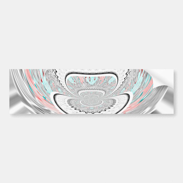 Modern Urban Ash Gray Flora Abstract Pattern Art  Bumper Sticker (Front)