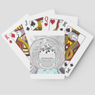 Modern Urban Ash Gray Flora Abstract Pattern Art Poker Cards