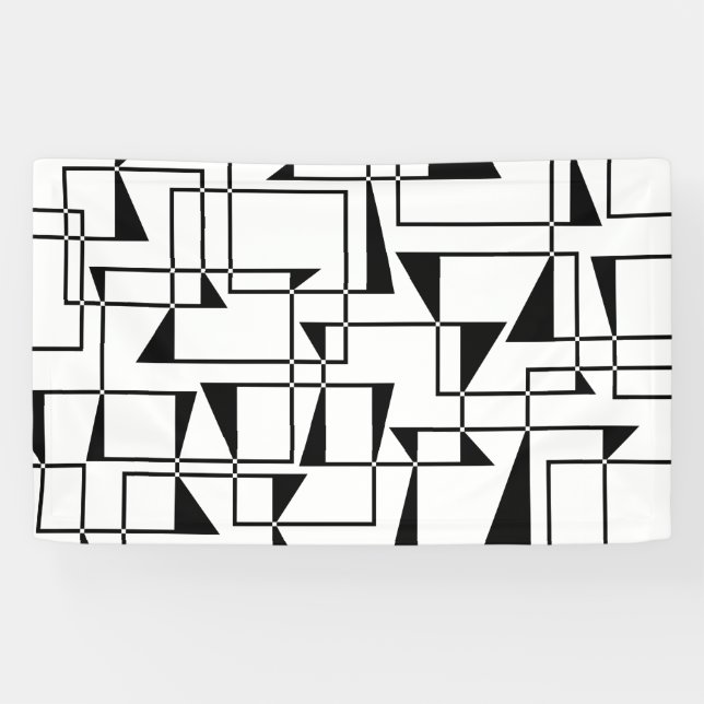 Modern, urban, bold, cool geometric pattern art banner (Horizontal)