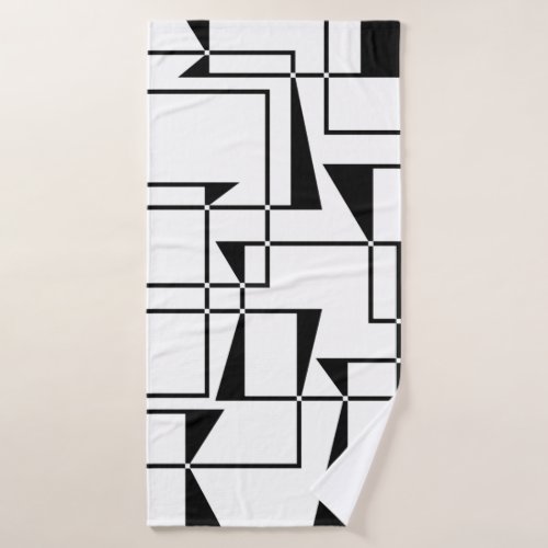 Modern urban bold cool geometric pattern art bath towel