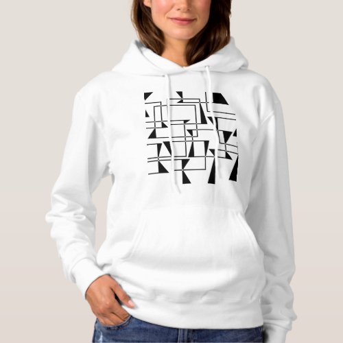 Modern urban bold cool geometric pattern art hoodie