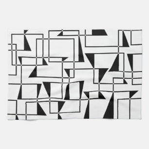 Modern, urban, bold, cool geometric pattern art kitchen towel