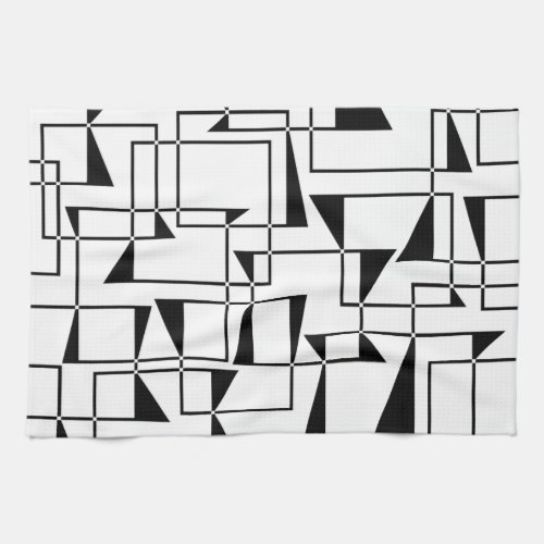 Modern urban bold cool geometric pattern art kitchen towel