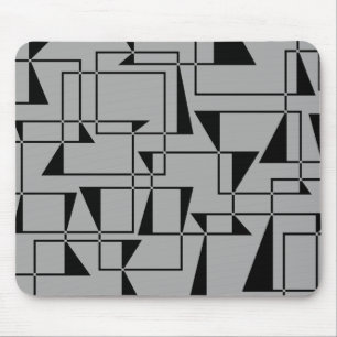 Modern, urban, bold, cool geometric pattern art mouse pad