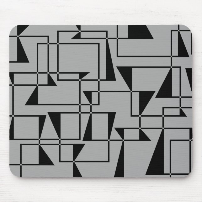 Modern, urban, bold, cool geometric pattern art mouse pad (Front)