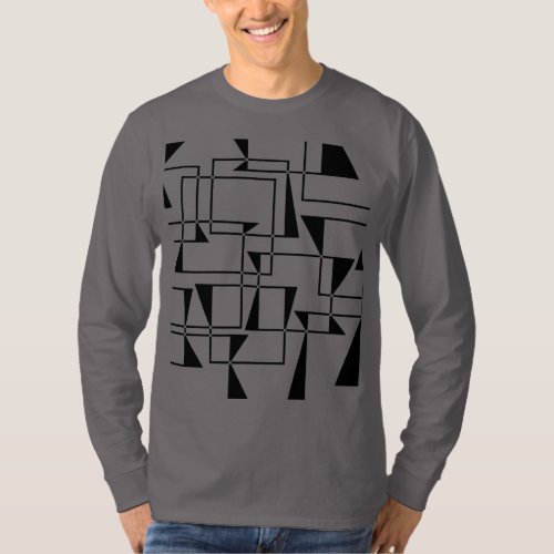 Modern urban bold cool geometric pattern art T_Shirt
