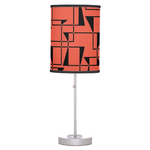 Modern urban bold cool geometric pattern art table lamp