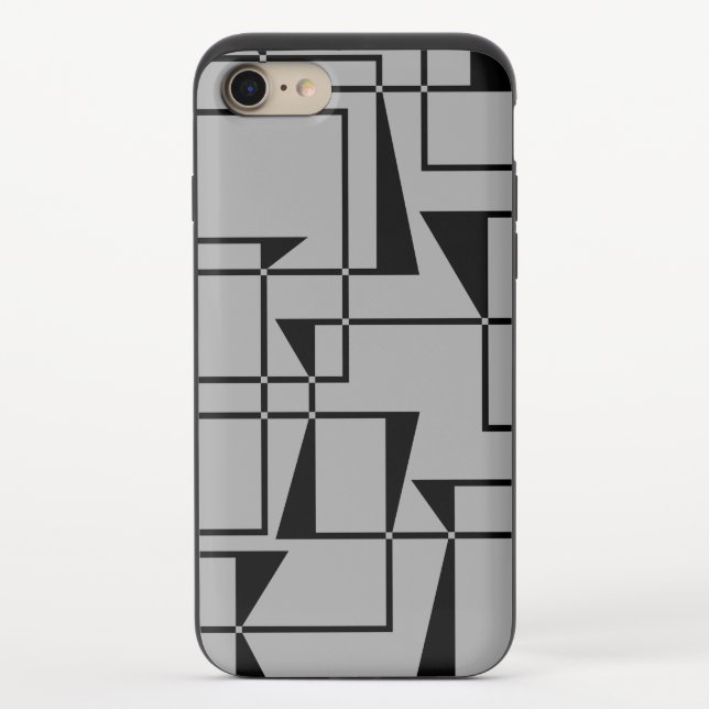 Modern, urban, bold, cool geometric pattern art uncommon iPhone case (Back)