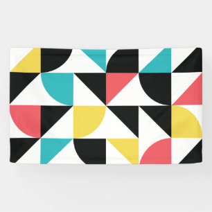 Modern, urban, colorful, fun geometric pattern banner