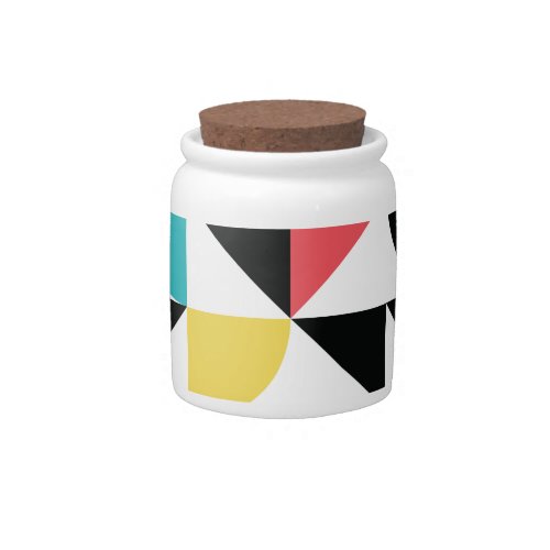 Modern urban colorful fun geometric pattern candy jar