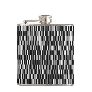 Modern, urban, contemporary geometric pattern art flask