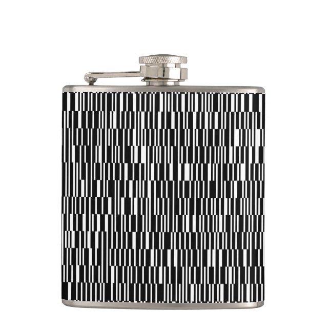 Modern, urban, contemporary geometric pattern art flask (Front)