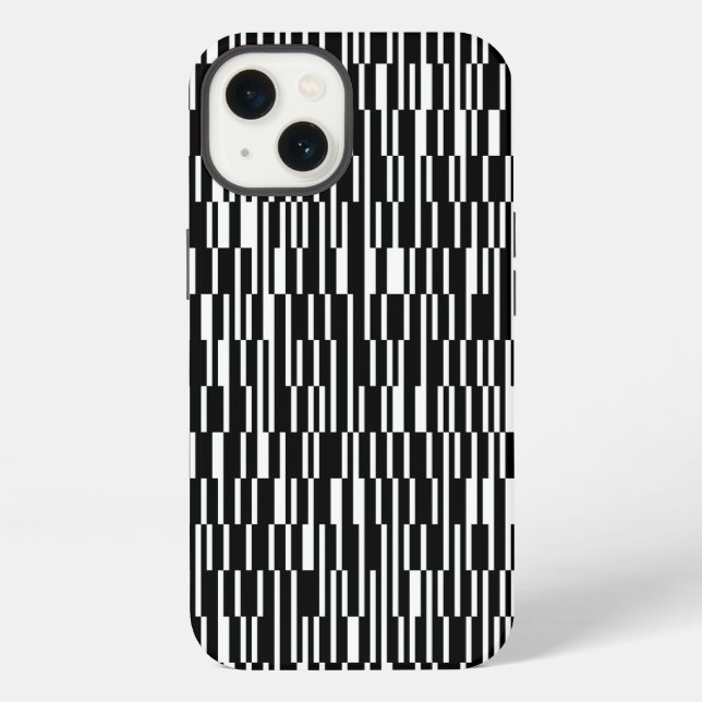 Modern, urban, contemporary geometric pattern art iphone case (Back)