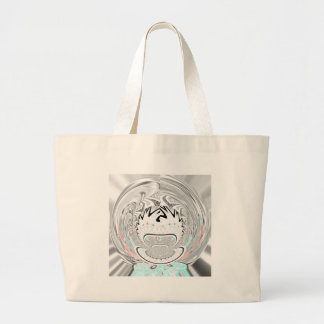 Modern urban flora pattern large tote bag