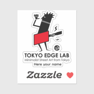Modern Urban Guitar Player Graphic-Tokyo Edge Lab Sticker