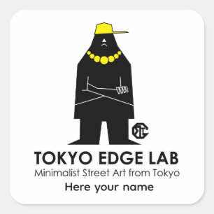 Modern Urban Hip Hop MC Graphic - Tokyo Edge Lab Square Sticker