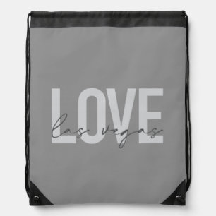Modern, urban, simple, cool design Love Las Vegas Drawstring Bag