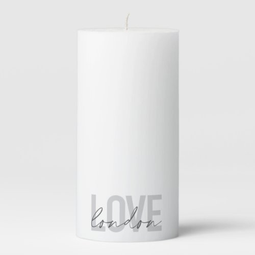 Modern urban simple cool design of Love London Pillar Candle