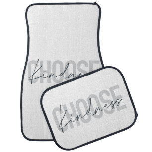 Modern, urban, simple design of Choose Kindness Car Floor Mat