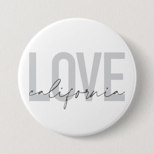 Modern, urban, trendy, cool design Love California Button