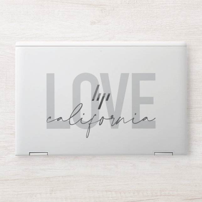 Modern, urban, trendy, cool design Love California HP Laptop Skin (Front)