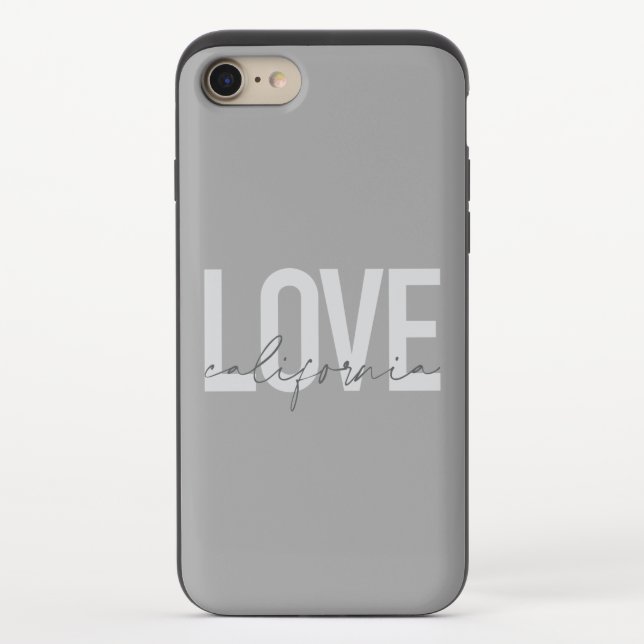 Modern, urban, trendy, cool design Love California Uncommon iPhone Case (Back)