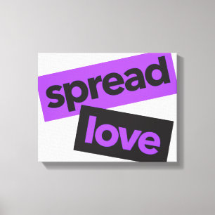 Modern, urban, vibrant, trendy graphic Spread Love Canvas Print