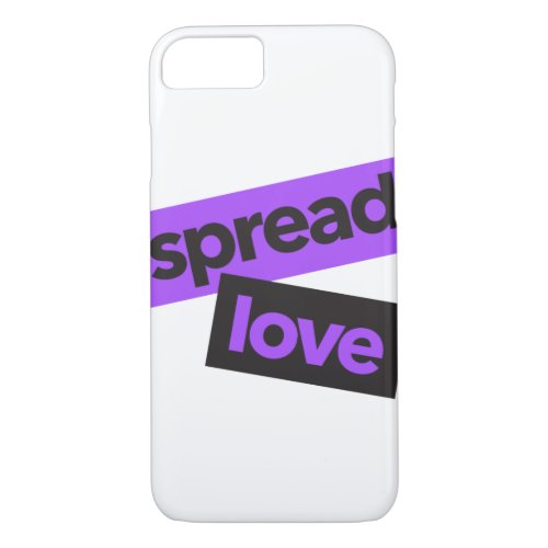 Modern urban vibrant trendy graphic Spread Love iPhone 87 Case