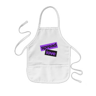 Modern, urban, vibrant, trendy graphic Spread Love Kids' Apron