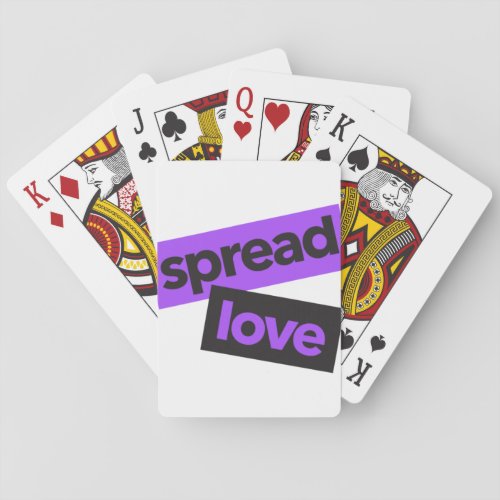 Modern urban vibrant trendy graphic Spread Love Poker Cards