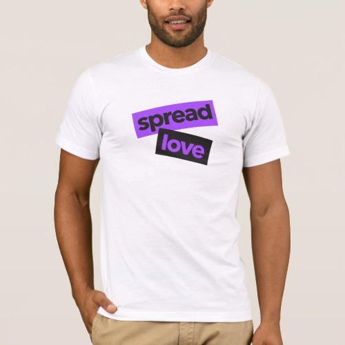 Modern urban vibrant trendy graphic Spread Love T_Shirt