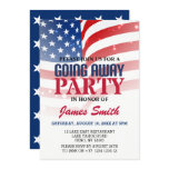 Modern US Flag Patriotic Military Going Away Party Invitation Modern US Flag Patriotic Military Going Away Party Invitation
