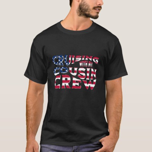 Modern USA Flag COUSIN CREW T_Shirt